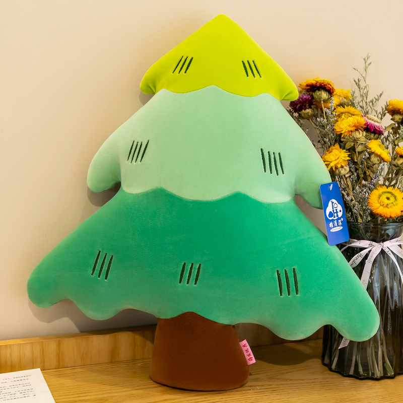 圣诞树抱枕毛绒玩具苹果树创意儿童玩偶圣诞节新年礼物卧室装饰品