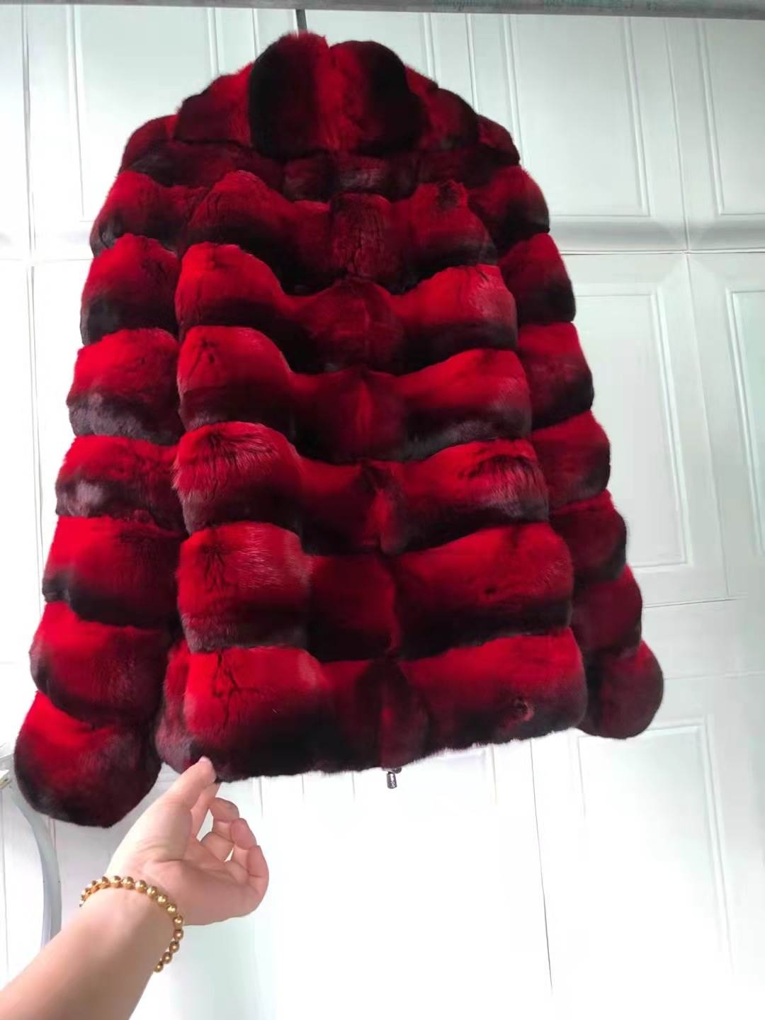 特价2021新款粟鼠龙猫青紫兰大西装领红色女龙猫皮草外套