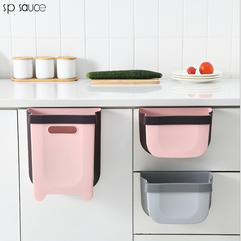 厨房垃圾桶折叠挂式家用拉圾筒橱柜门壁挂悬挂伸缩厨余分类收纳桶