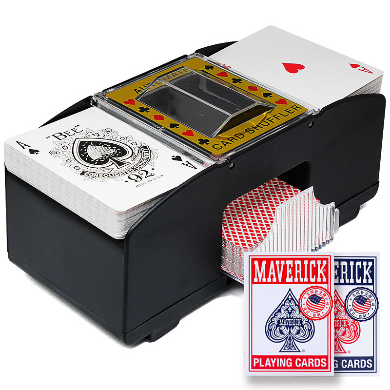 洗牌机桌游塑料卡牌斗地主自动洗牌器道具德州扑克专用大字发牌器