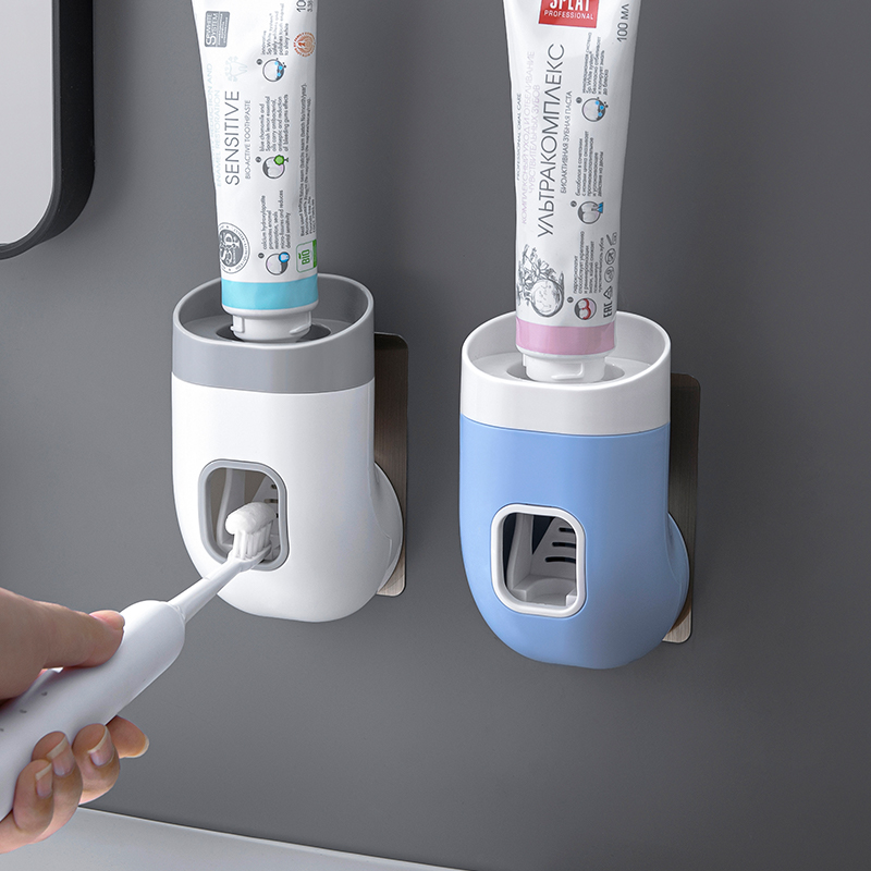 全自动挤牙膏器套装神器吸壁挂式家用卫生间懒人免打孔牙刷置物架