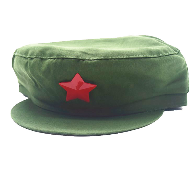 帽子红军 儿童小孩成人大人老式五角红星帽 解放帽子演出灰八角帽