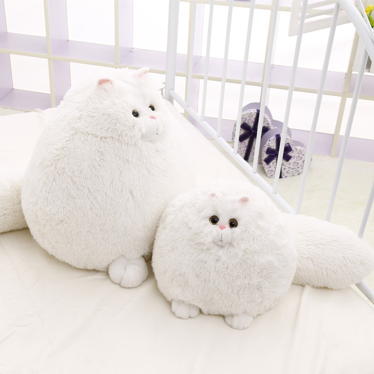 林允儿同款胖胖猫白色萌物仿真波斯猫公仔小猫咪毛绒玩具布娃娃