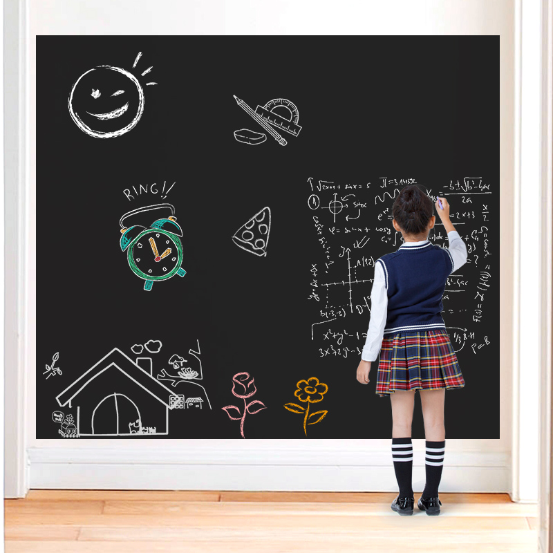 儿童黑板贴白板贴黑板墙家用教学涂鸦墙膜可擦写自粘墙贴纸可移除