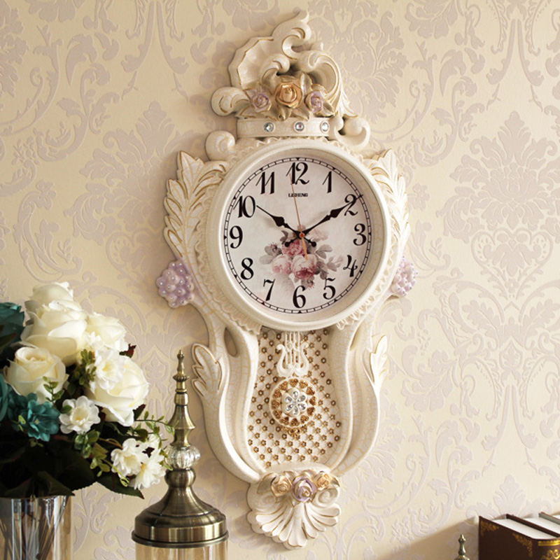 美式复古大气钟表客厅创意挂钟欧式家用时钟个性时尚静音石英钟