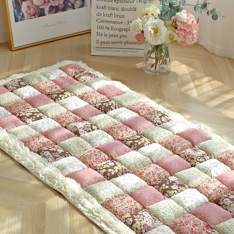韩式韩国加厚全棉家用地毯卧室满铺长方形床边茶几爬行垫榻榻米