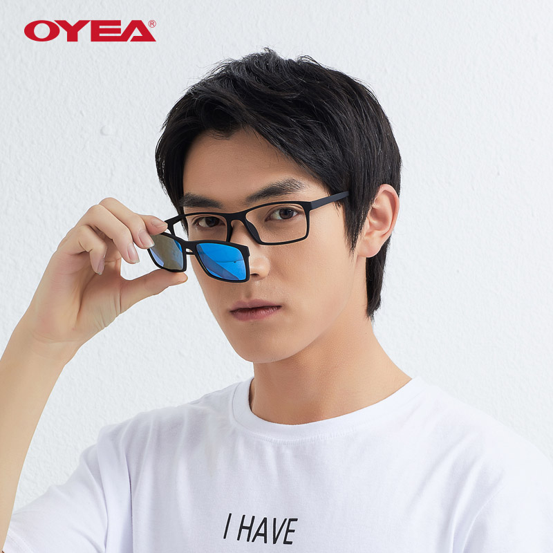 OYEA欧野男士近视镜可配近视太阳镜眼镜框男士休闲套镜M711