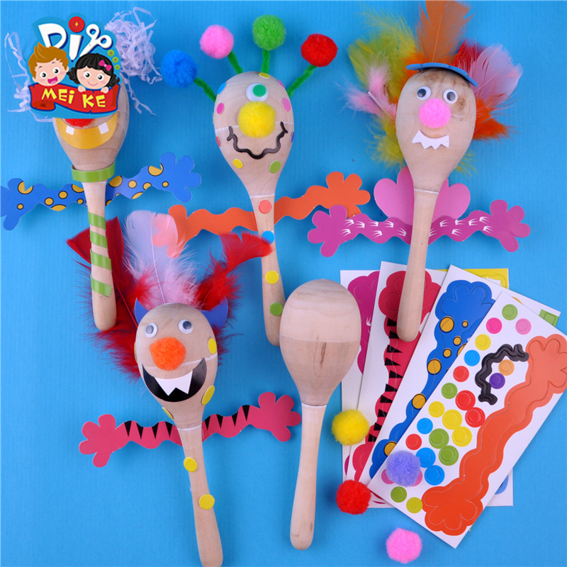 美可创意幼儿园儿童手工diy制作音乐沙锤材料包亲子玩具益智材料