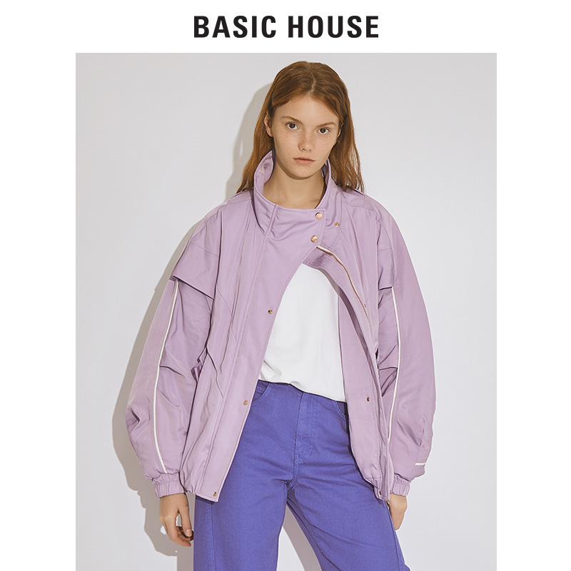 Basic House/百家好女装商场同款韩版设计感羽绒服HUDJ121C