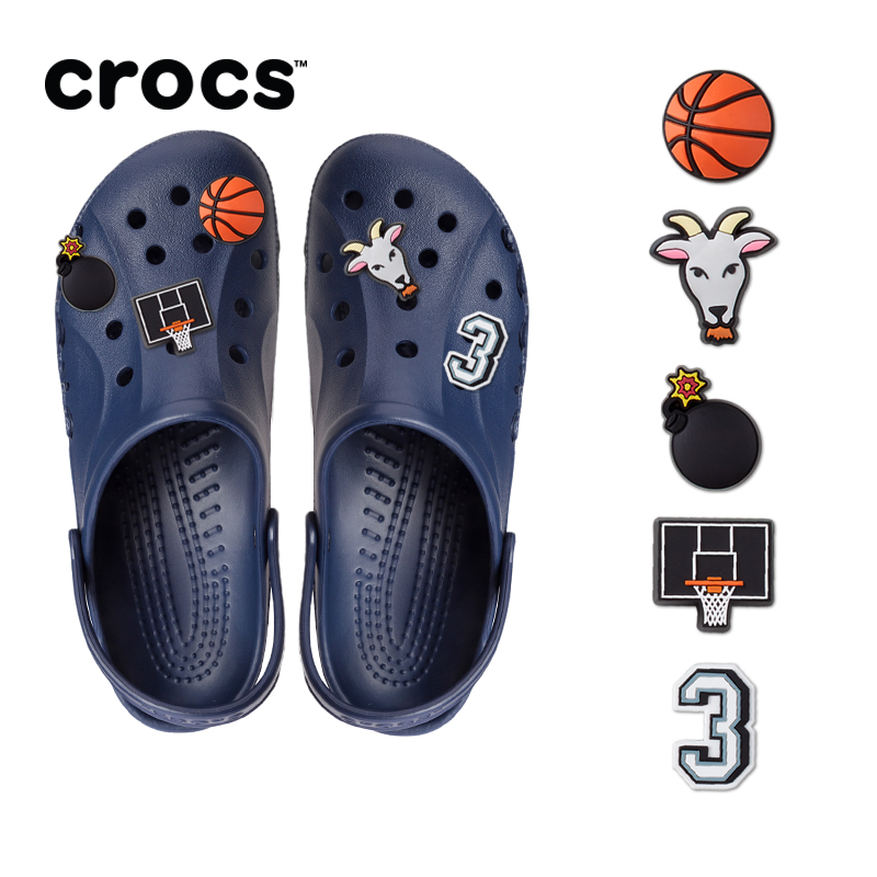 Crocs卡骆驰创意搭配DIY套装 篮球明星套装洞洞鞋沙滩鞋包头拖鞋
