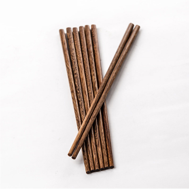 ijarl亿嘉家用日式鸡翅木木筷纯色实木木质成人家庭款防滑木筷子
