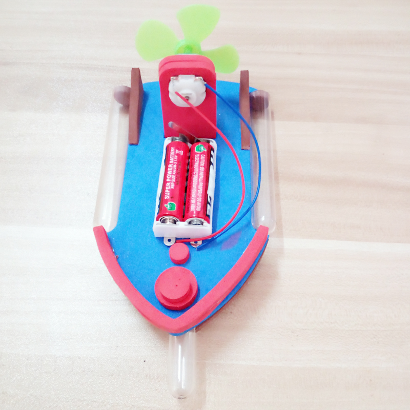 diy水上快艇 科学小发明手工材料包科技制作科学实验电动拼装玩具