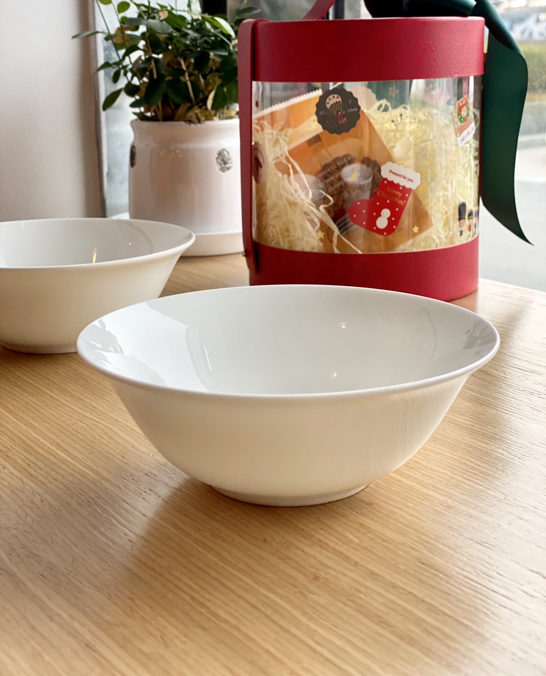 特惠高温高骨瓷纯白6.5英寸16.5cm饭碗面碗汤碗沙拉碗洗碗机适用
