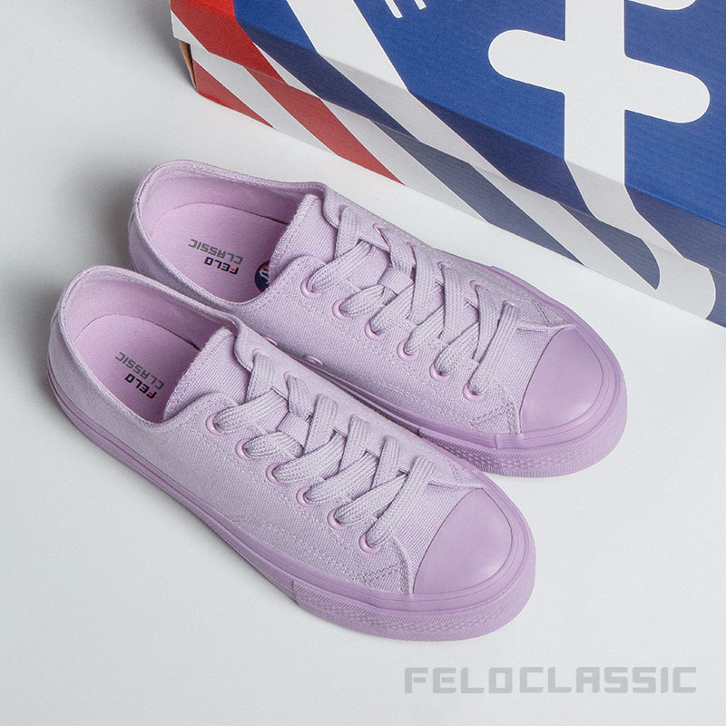Felo香芋紫色帆布鞋女2020年新款夏天小香风运动板鞋软底休闲鞋
