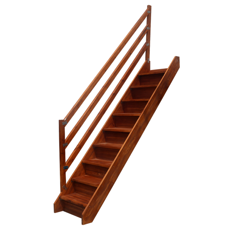 实木阁楼楼梯家用室内外直梯爬登高梯扶手加厚加宽大踏板时尚小梯