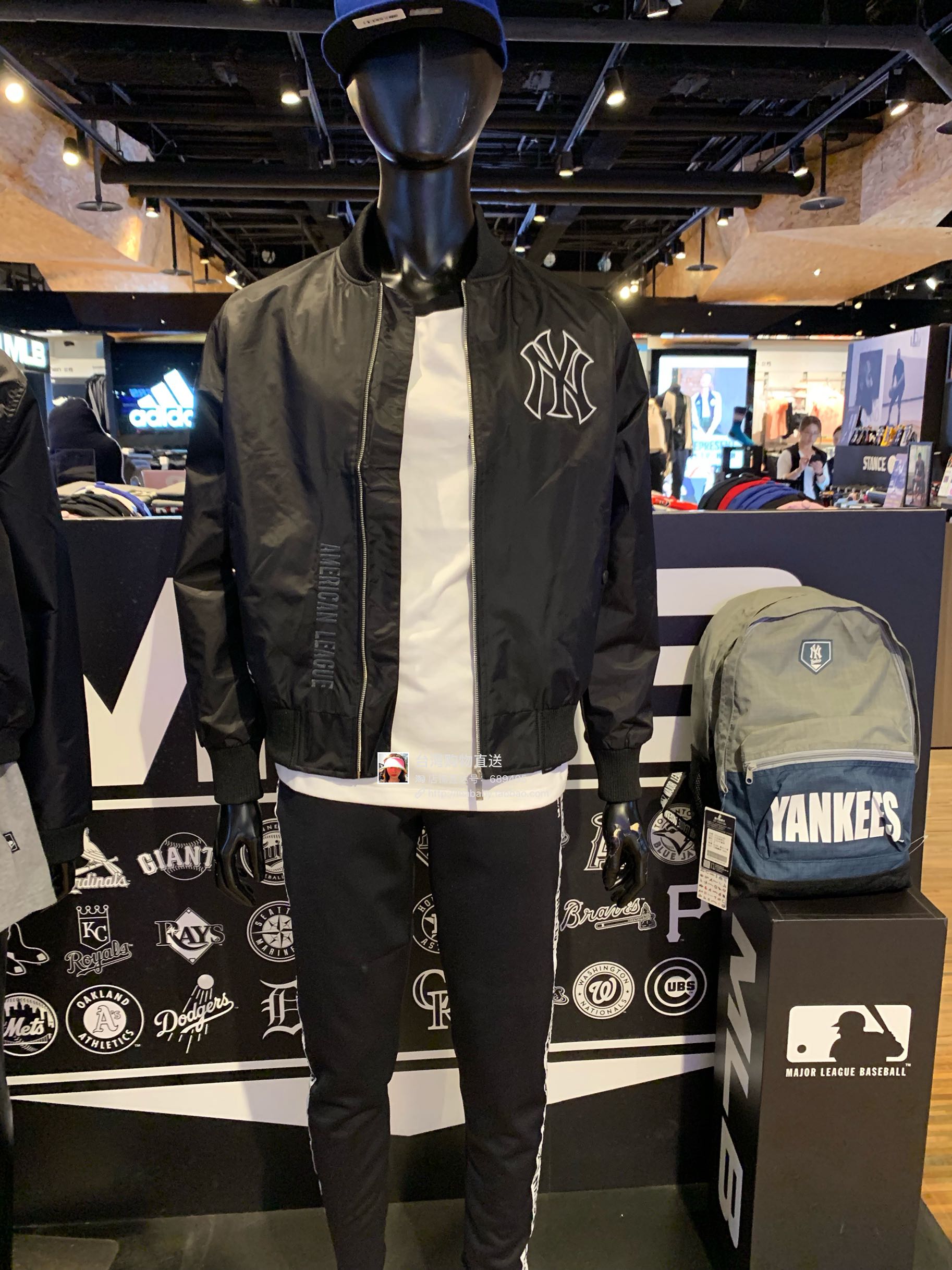 台湾专柜MLB 洋基队秋季新款男士棒球服外套修身上衣风衣休闲夹克