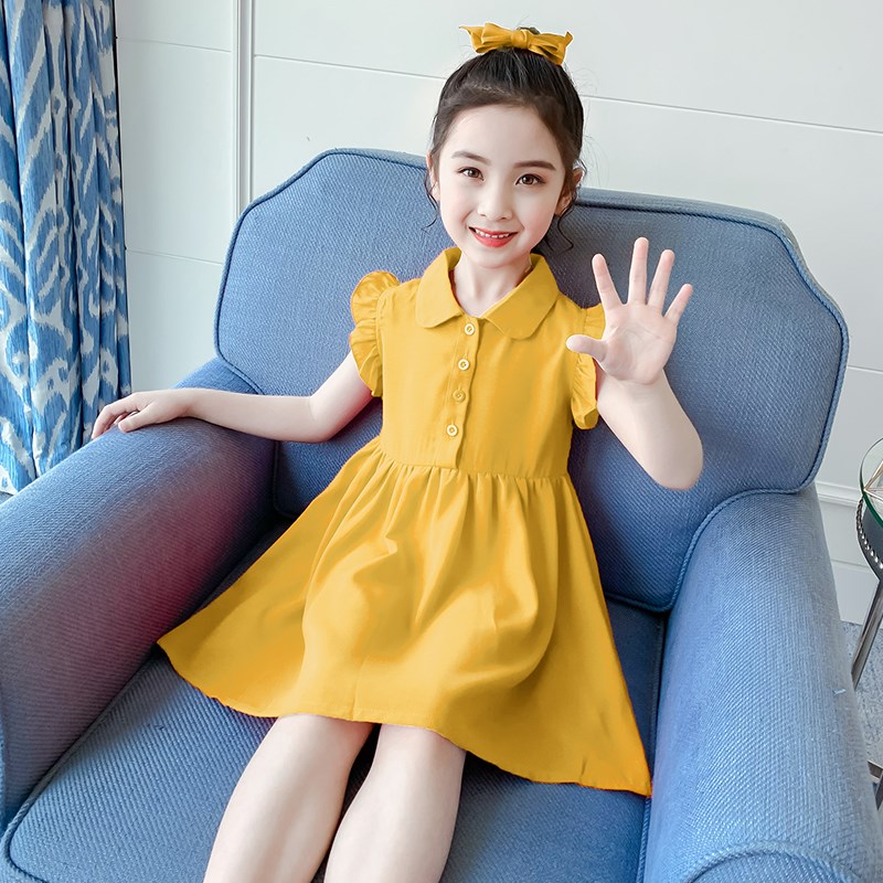女童连衣裙2021夏季新款韩版女孩背心裙子夏装中大儿童洋气公主裙