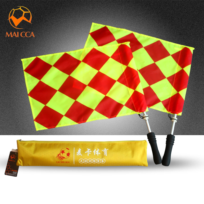 MAICCA足球比赛巡边旗 助理裁判用品 信号发令旗 手旗 边裁旗