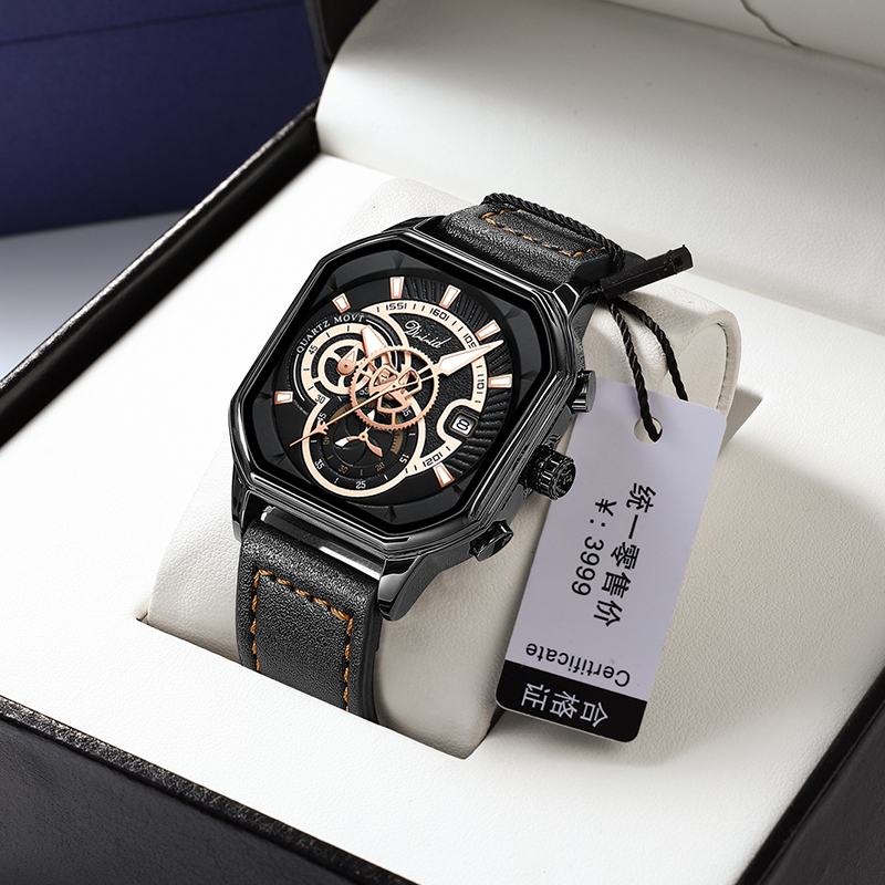 新款阿玛妮方形手表男学生品牌十大瑞士防水时尚潮流男士机械腕表