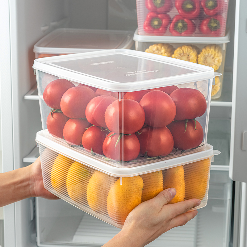 冰箱收纳盒厨房食物蔬菜保鲜盒冷冻肉盒大容量水果鸡蛋冷藏储物盒