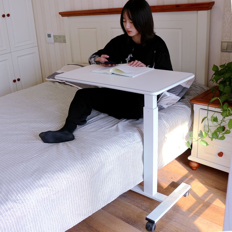 气动自动升降桌可移动沙发边桌移动电脑懒人桌床上用升降床边桌子