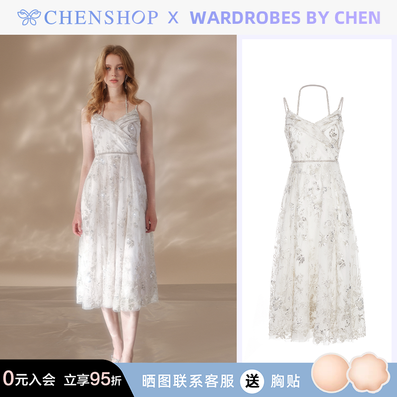 Wardrobes by chen流光精美珠片绣花连衣裙CHENSHOP设计师品牌