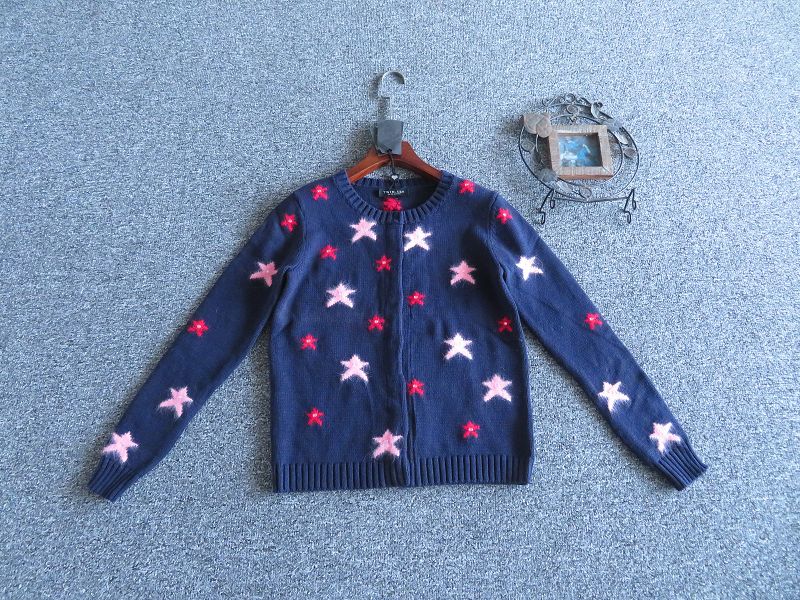 欧洲站 意大利制TWIN-SET立体五角星图案好品质甜美毛衣开衫