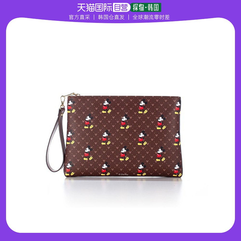 韩国直邮[Disney] [DISNEY] 米老鼠 化妆包 皮革 手拿袋 D30527BR