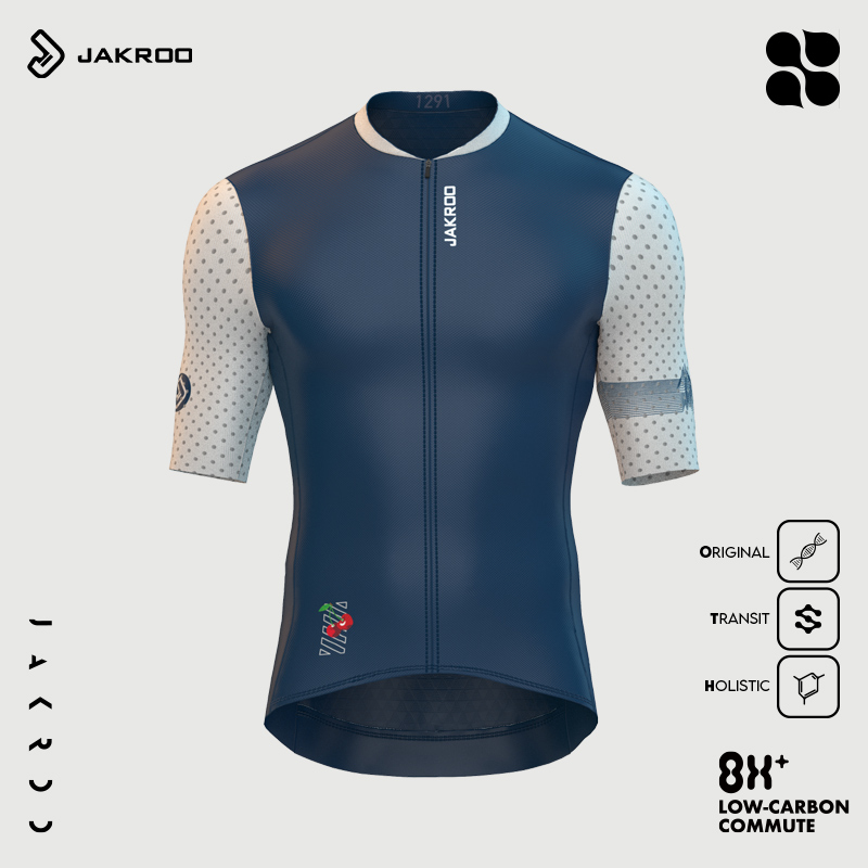 JAKROO21新款印花系列男士短袖骑行服自行车反光专业骑行上衣。
