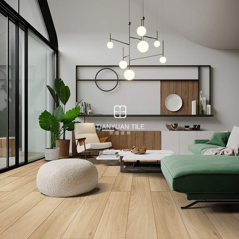 2020新品通体木纹 客厅卧室阳台地板砖瓷砖 仿木纹地砖200x1000