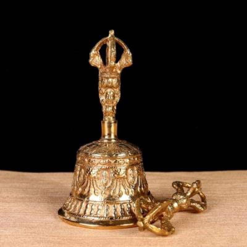 道教铃铛摇铃佛具佛器藏法器纯铜铜铜钟铃类乐器摆件金刚手。