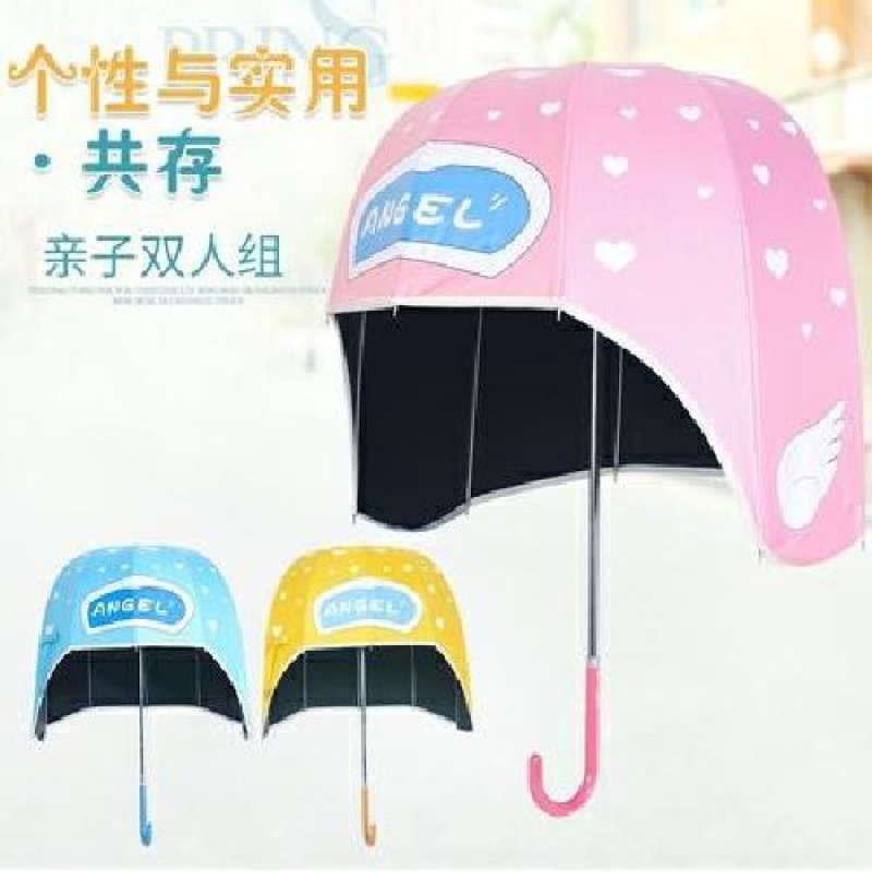 水母透明伞雨伞晴雨两用女太阳遮阳头盔伞防紫外线儿童卡通个