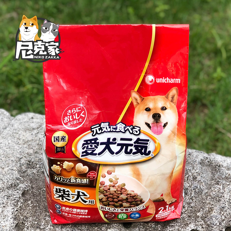尼克家 日本爱犬元气柴犬专用主粮2.1kg 成幼犬狗粮毛发皮肤护理