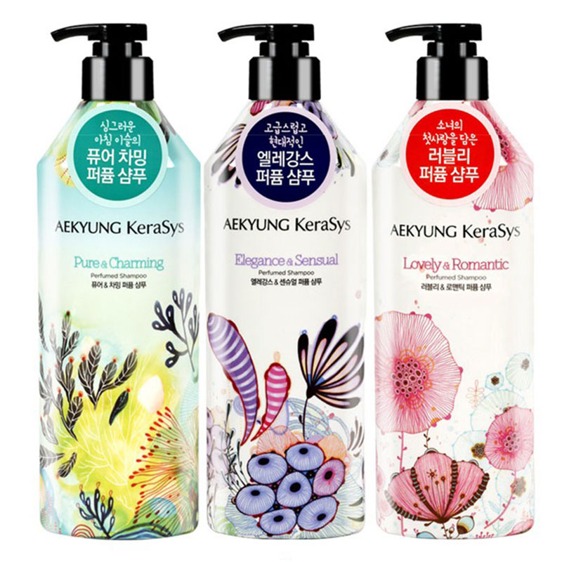 韩国进口正品爱敬香水洗发水护发素套装香味持久留香柔顺改善毛躁