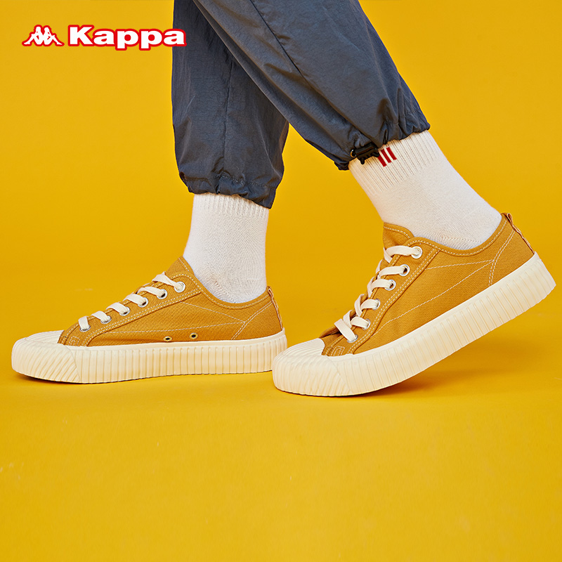 Kappa串标情侣男女低帮帆布鞋休闲板鞋轻便饼干鞋时尚硫化鞋