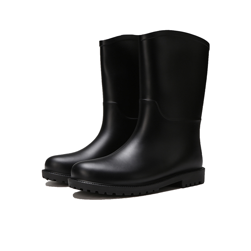 罗兰茵2022新款塑胶雨鞋女中筒时尚外穿洗车鞋防水潮流防滑雨靴