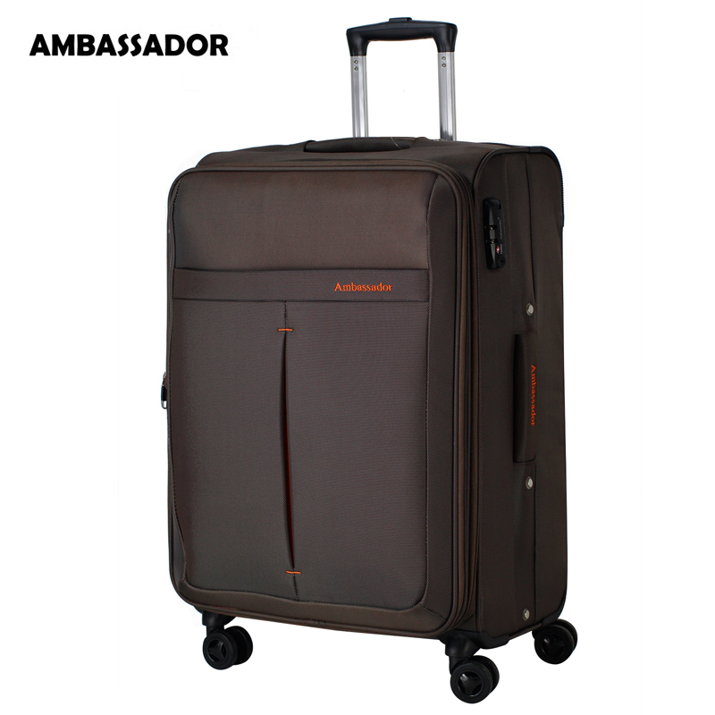 AMBASSADOR拉杆箱万向轮布箱旅行箱登机箱涤纶软箱20寸男女行李箱
