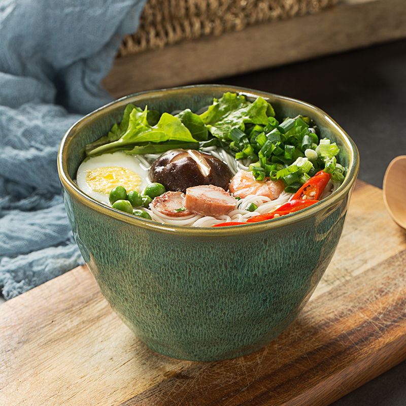 日式面碗6英寸纯色陶瓷餐具大号汤碗大碗家用泡面碗拉面碗异形碗