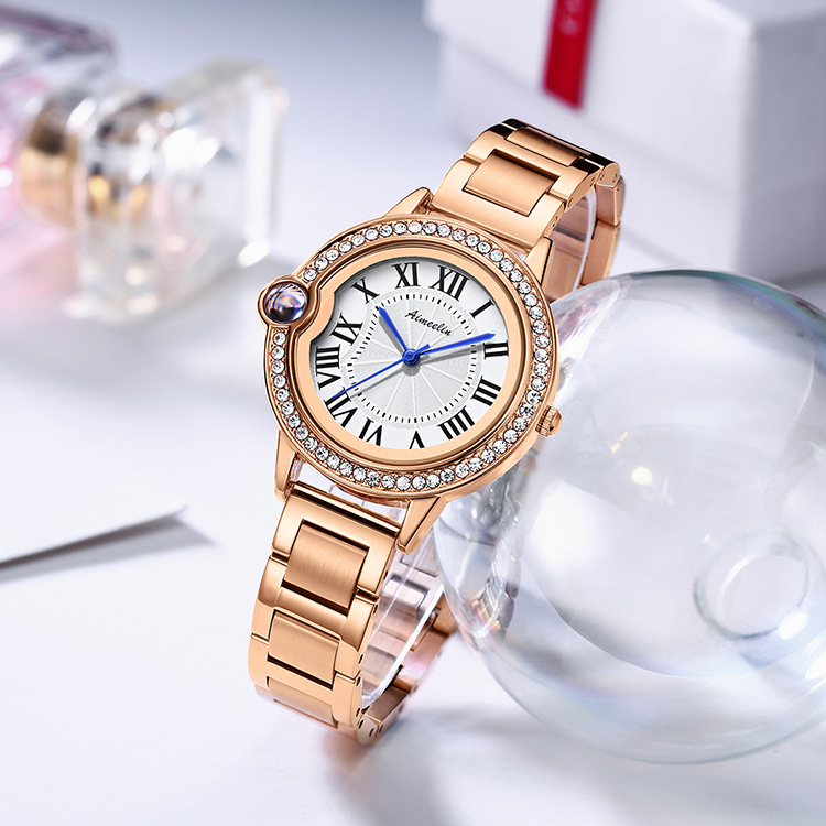 瑞士正品新款耐瑞女士手表简约防水女学生气泡气质女表时尚时装表