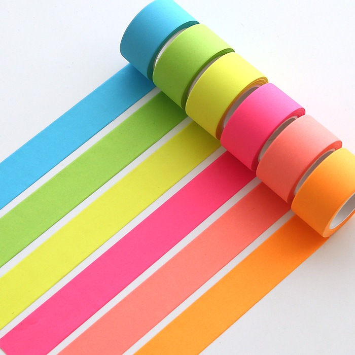 彩色和纸胶带手帐相册DIY装饰可手撕写字纯色记事标签便利贴纸