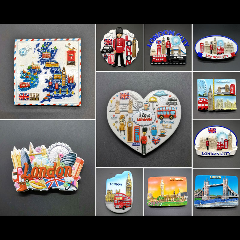 新款3D创意立体磁贴英国伦敦巴士邮筒大桥 出国旅游纪念品冰箱贴