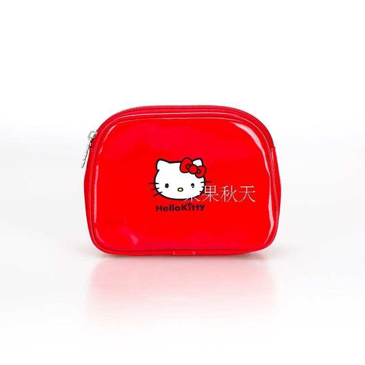 hello kitty秋季新款韩版防水化妆包 收纳包 纯色女包时尚手拿
