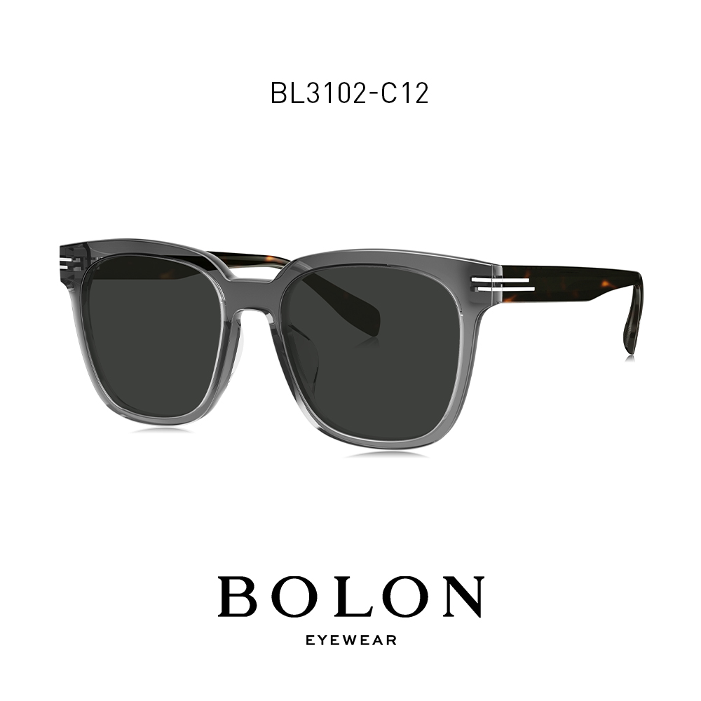 BOLON暴龙眼镜2023新品偏光方形太阳镜韩版黑超板材墨镜男BL3102