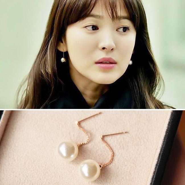 韩国韩版时尚潮流 那年冬天风在吹 宋慧乔同款 珍珠 耳线耳钉耳环