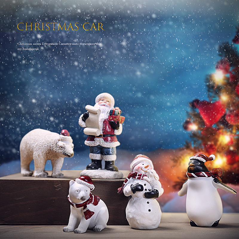 圣诞摆件创意小饰品可爱迷你桌面公仔装饰品麋鹿圣诞老人礼物雪人