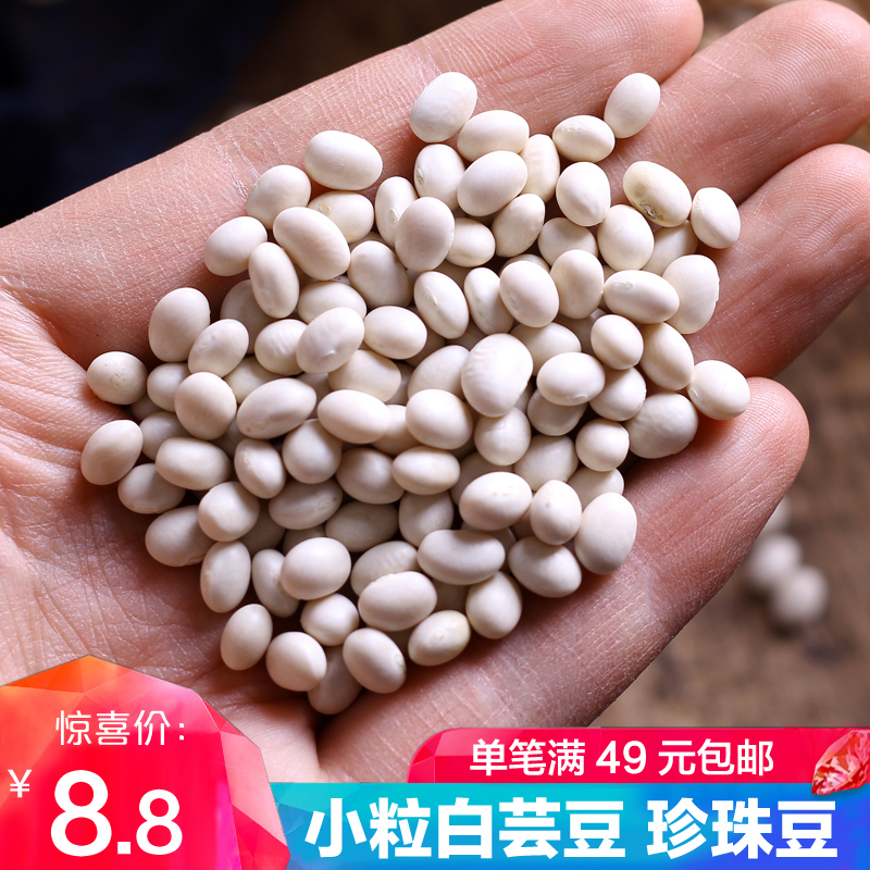 云南小粒白芸豆珍珠豆500g食用白豆煲汤农家自产豆类杂粮新货特产