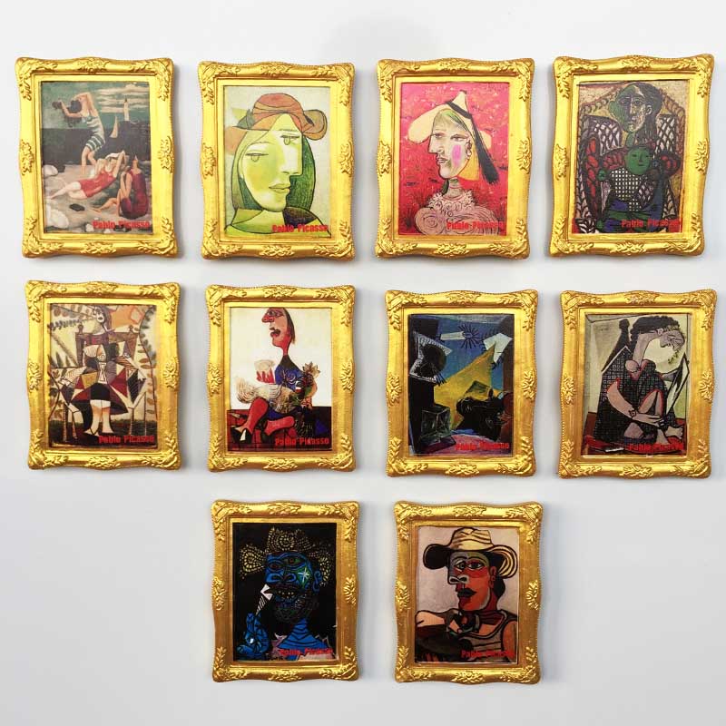 法国西班牙抽象派画家毕加索画作旅游纪念品磁力冰箱贴收藏伴手礼