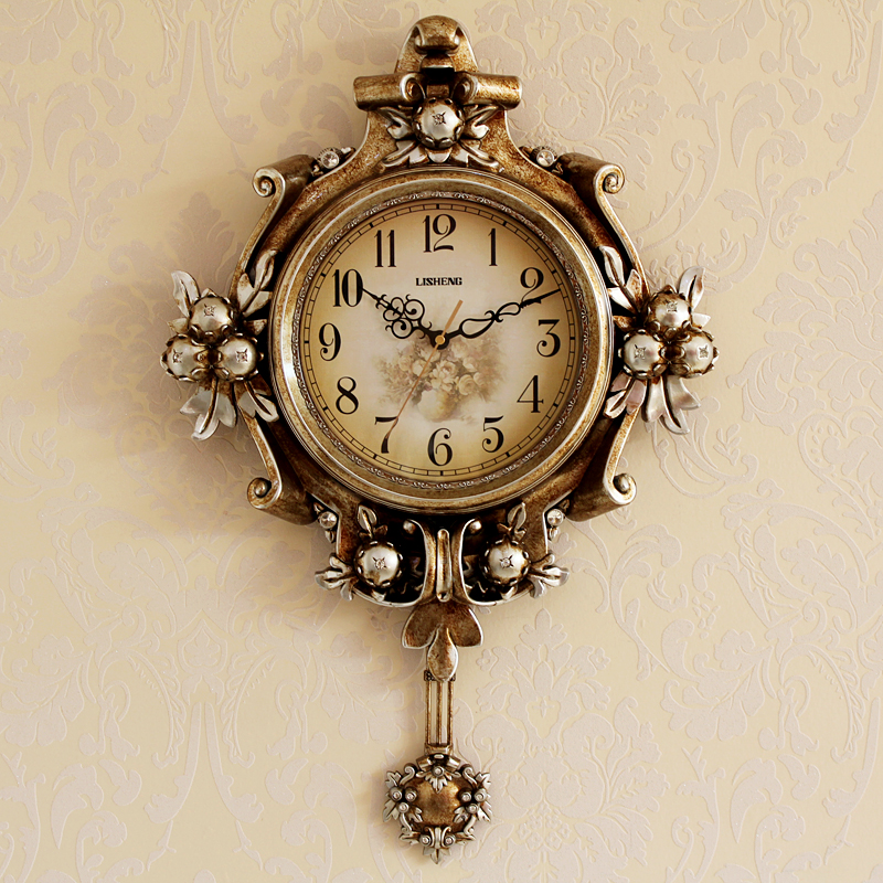 时钟挂钟客厅创意潮流欧式简约大气壁挂美式钟表复古怀旧家用挂表