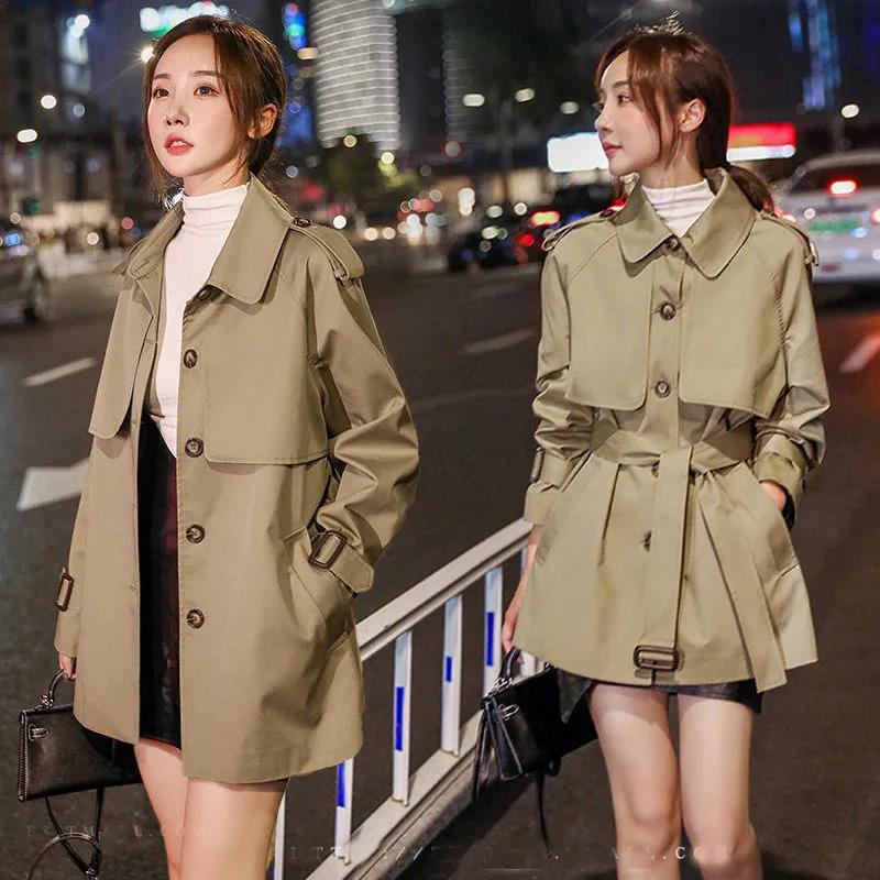小个子中长款风衣女2022年春秋季新款韩版气质外套英伦风休闲大衣