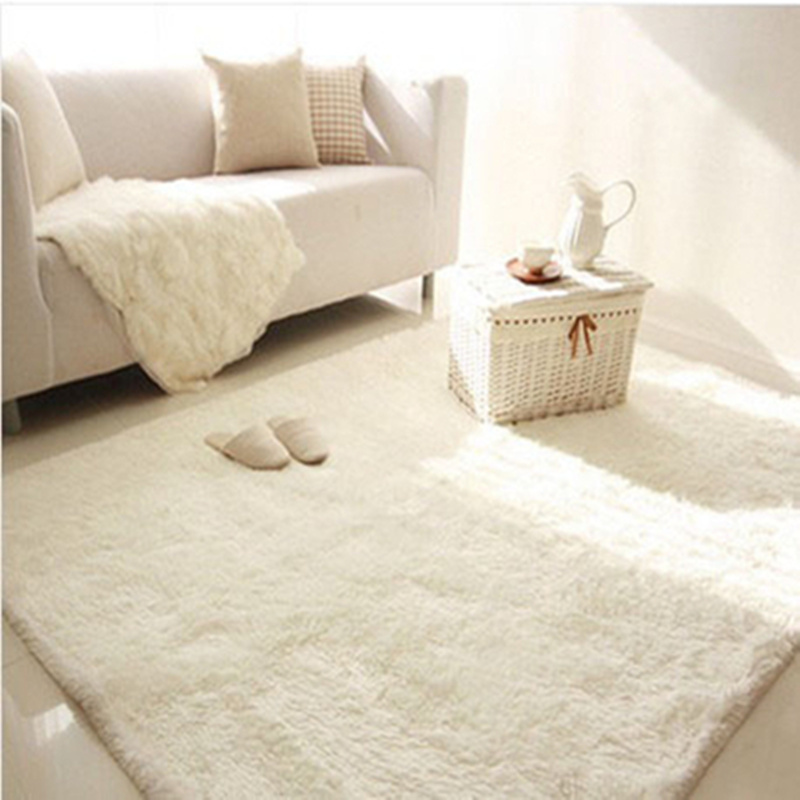 北欧家用白色客厅茶几地毯主播卧室满铺床边毯衣帽间垫飘窗毯定制